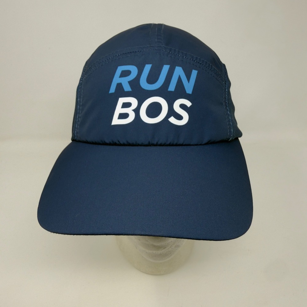 Boco Gear New Balance RUN‎ BOSTON Navy Blue Running Hat Adjustable Performance
